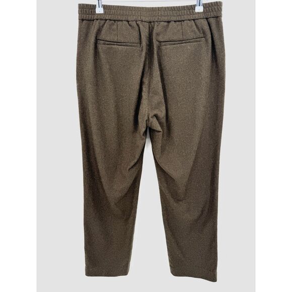 EVERLANE Green Brown Manteco Recycled Wool Trouser Pants Size 33 - Picture 3 of 7